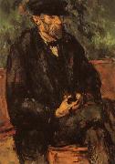 Paul Cezanne Portrati du jardinier Vallier painting